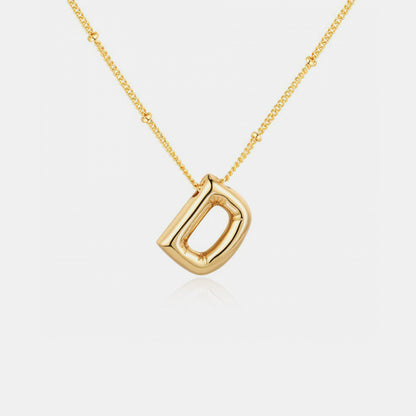 Gold-Plated Bubble Initial Necklace - The Ruffled Bull Boutique