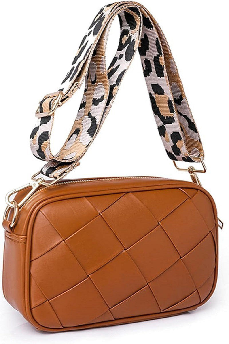 Zenana Cassette Woven Crossbody Bag - The Ruffled Bull Boutique