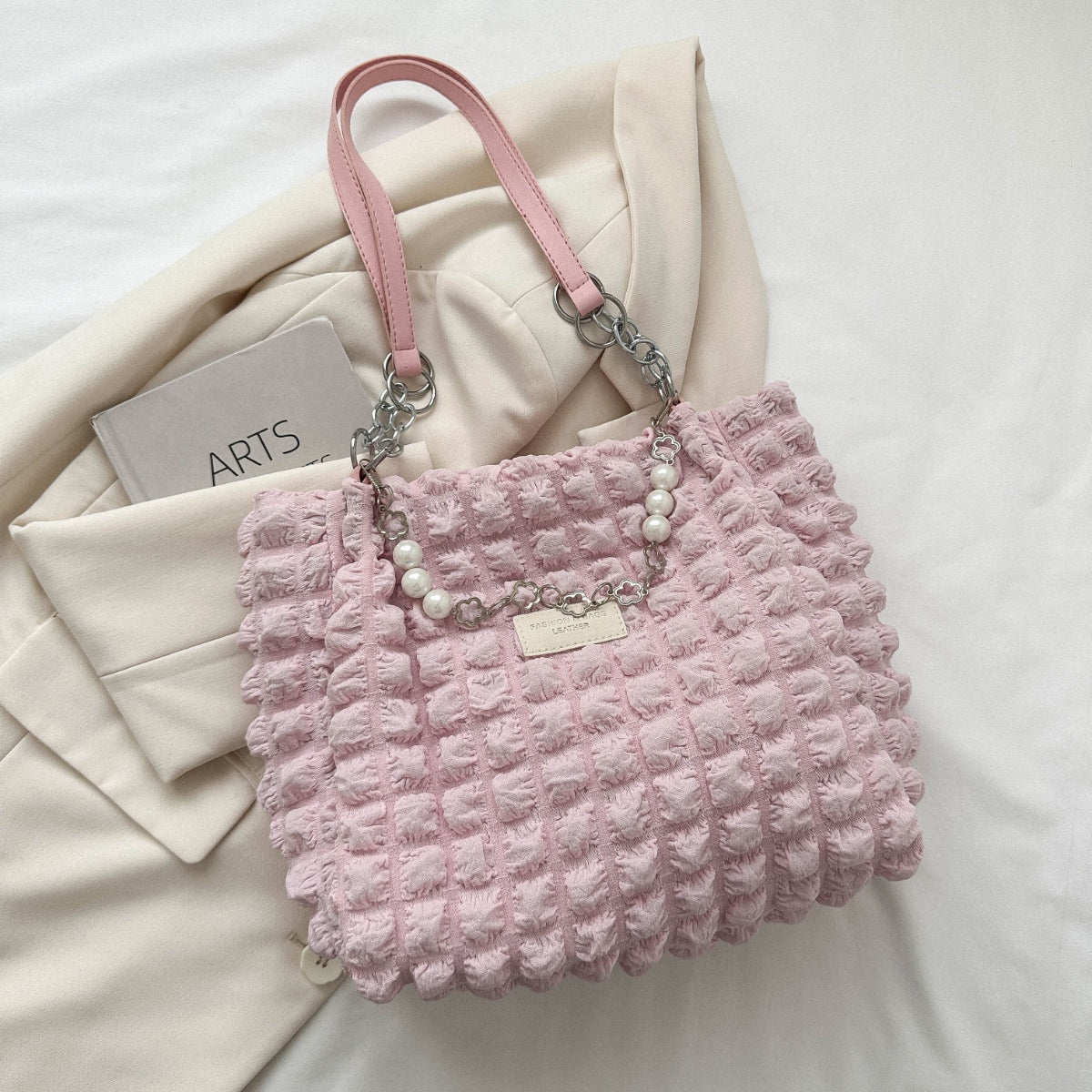 Bubble Textured Tote Bag - The Ruffled Bull Boutique