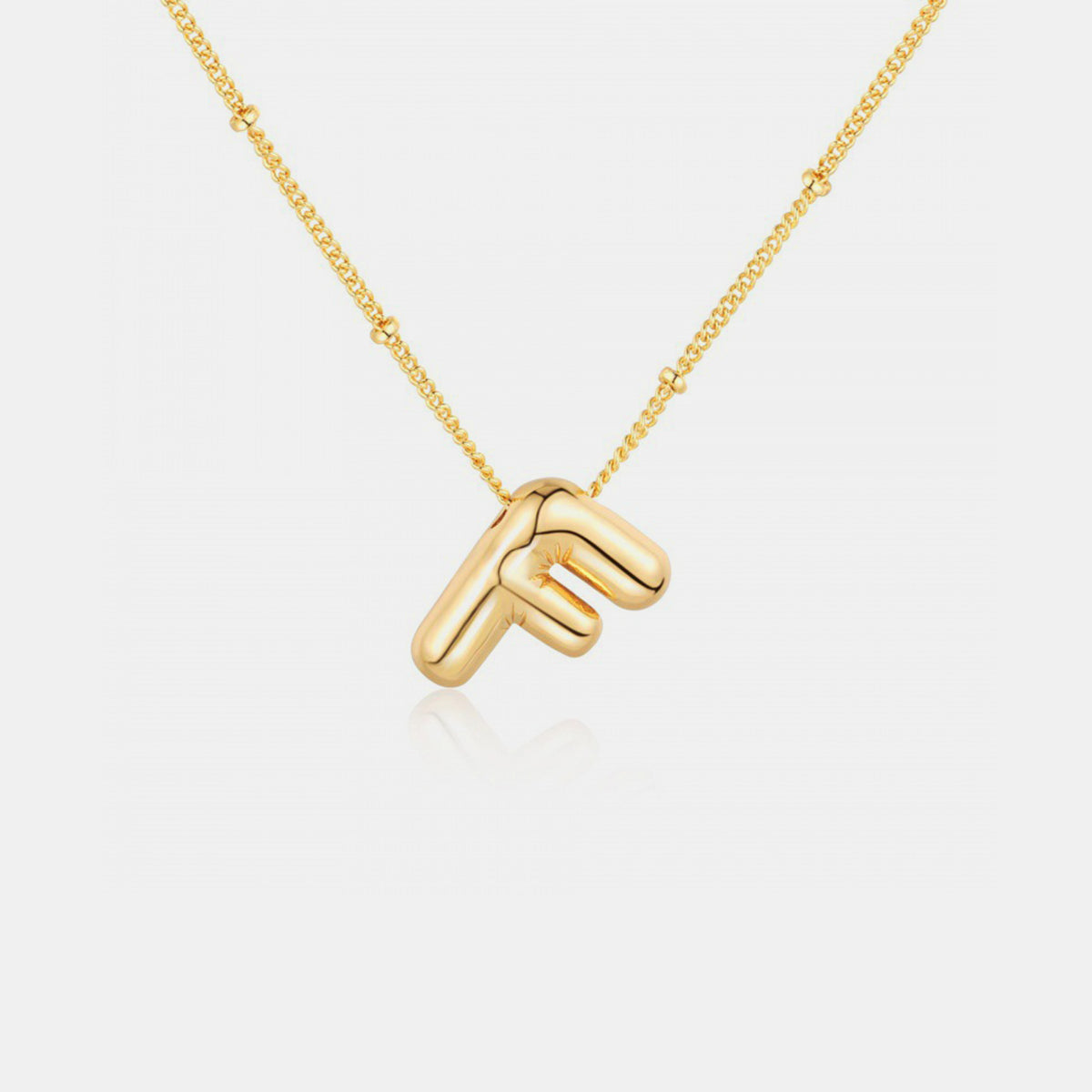 Gold-Plated Bubble Initial Necklace - The Ruffled Bull Boutique