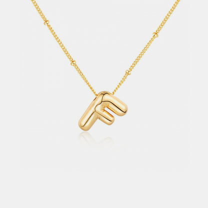 Gold-Plated Bubble Initial Necklace - The Ruffled Bull Boutique