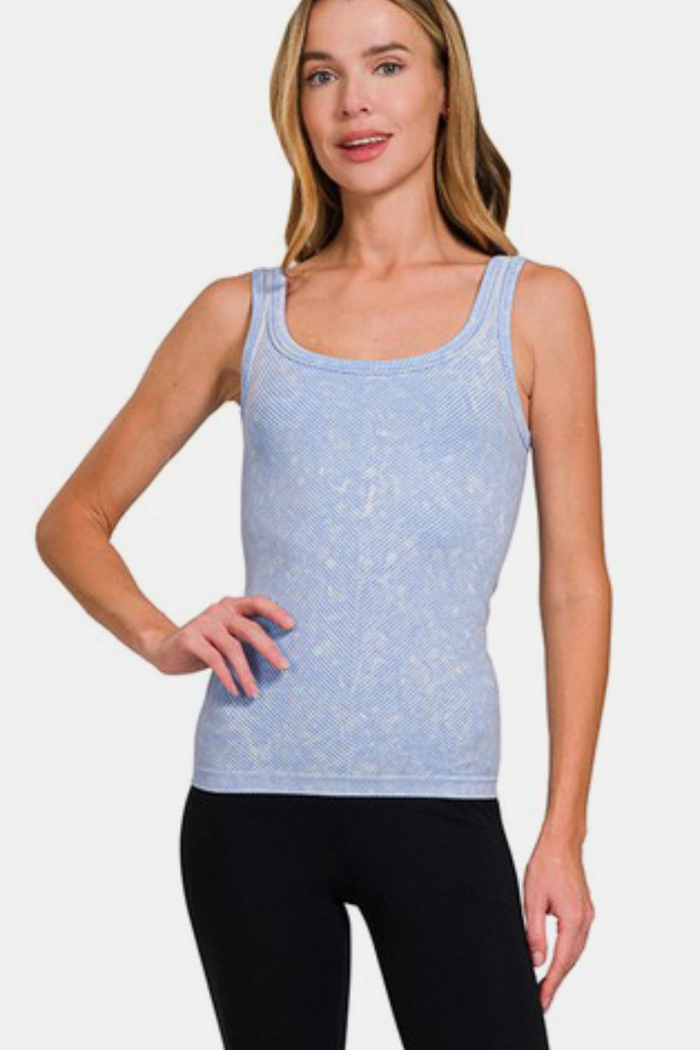 Zenana Ribbed Scoop Neck Tank - The Ruffled Bull Boutique