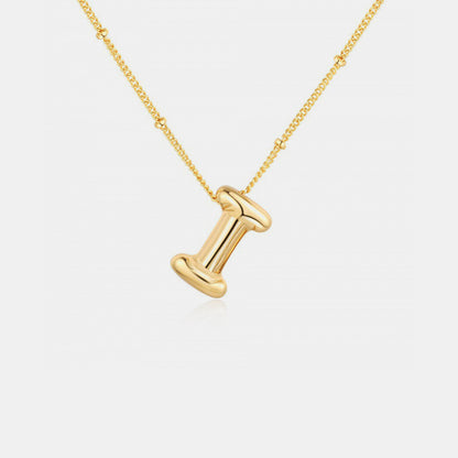 Gold-Plated Bubble Initial Necklace - The Ruffled Bull Boutique