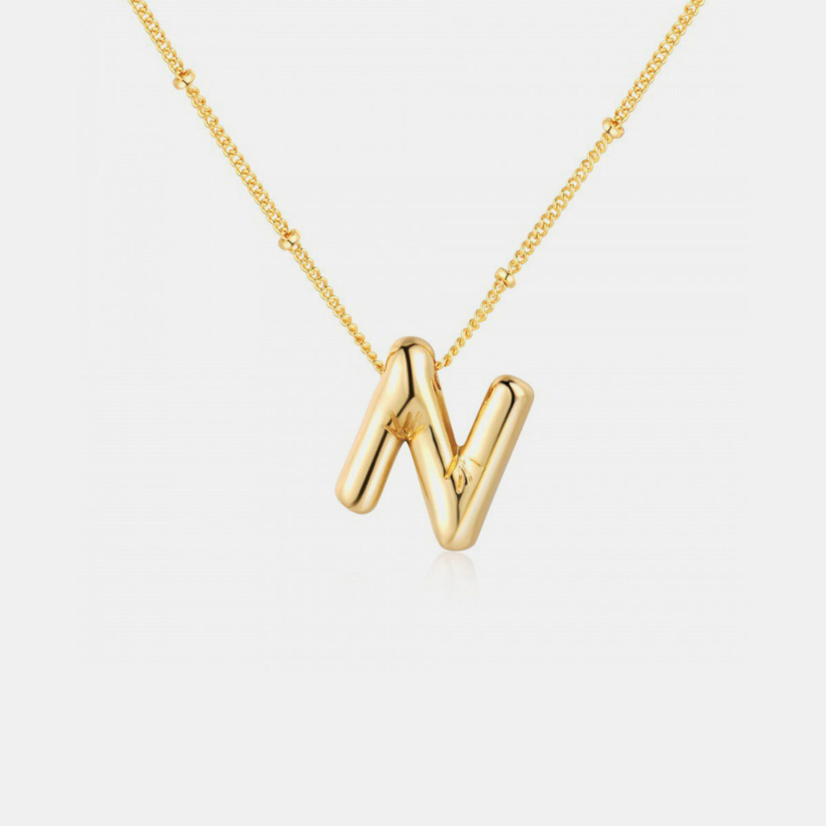 Gold-Plated Bubble Initial Necklace - The Ruffled Bull Boutique