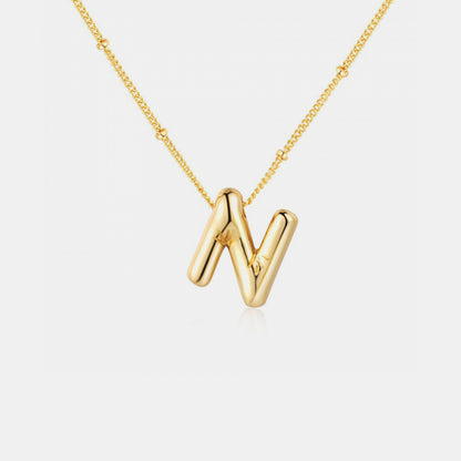 Gold-Plated Bubble Initial Necklace - The Ruffled Bull Boutique