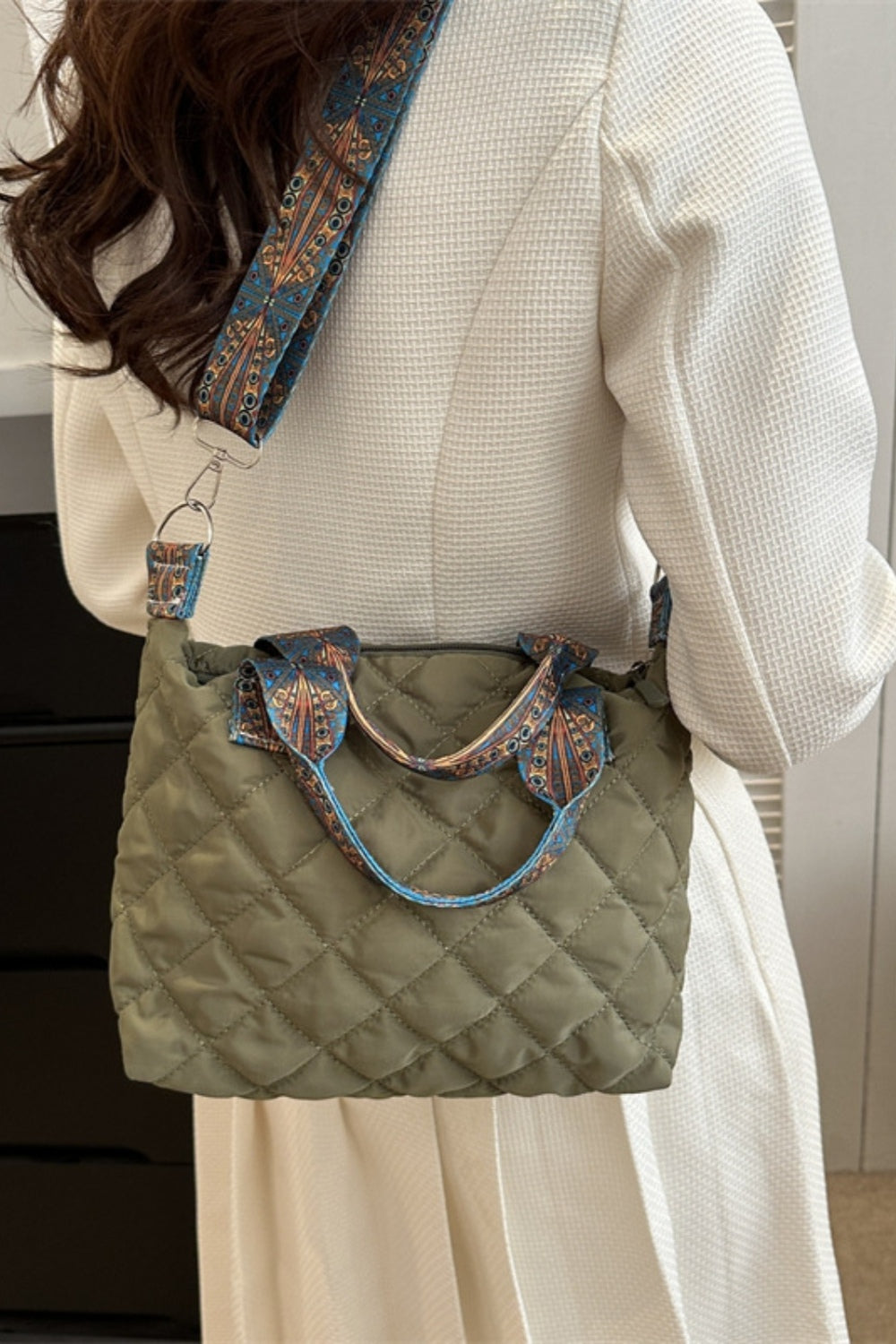 Bubble Textured Printed Strap Handbag - The Ruffled Bull Boutique