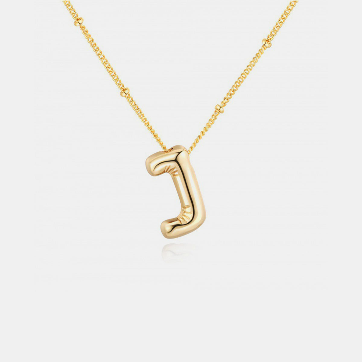 Gold-Plated Bubble Initial Necklace - The Ruffled Bull Boutique