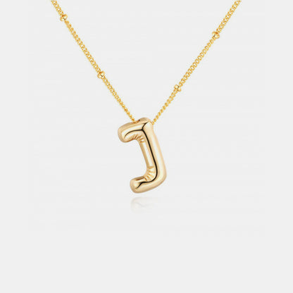 Gold-Plated Bubble Initial Necklace - The Ruffled Bull Boutique