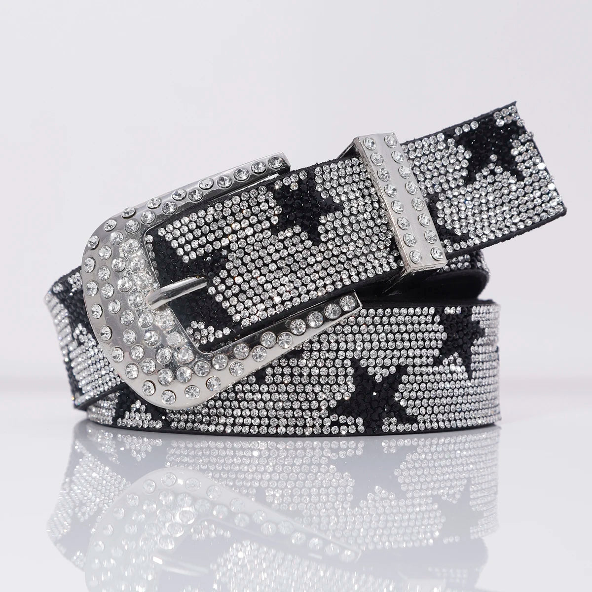 Rhinestone star pattern Belt - The Ruffled Bull Boutique