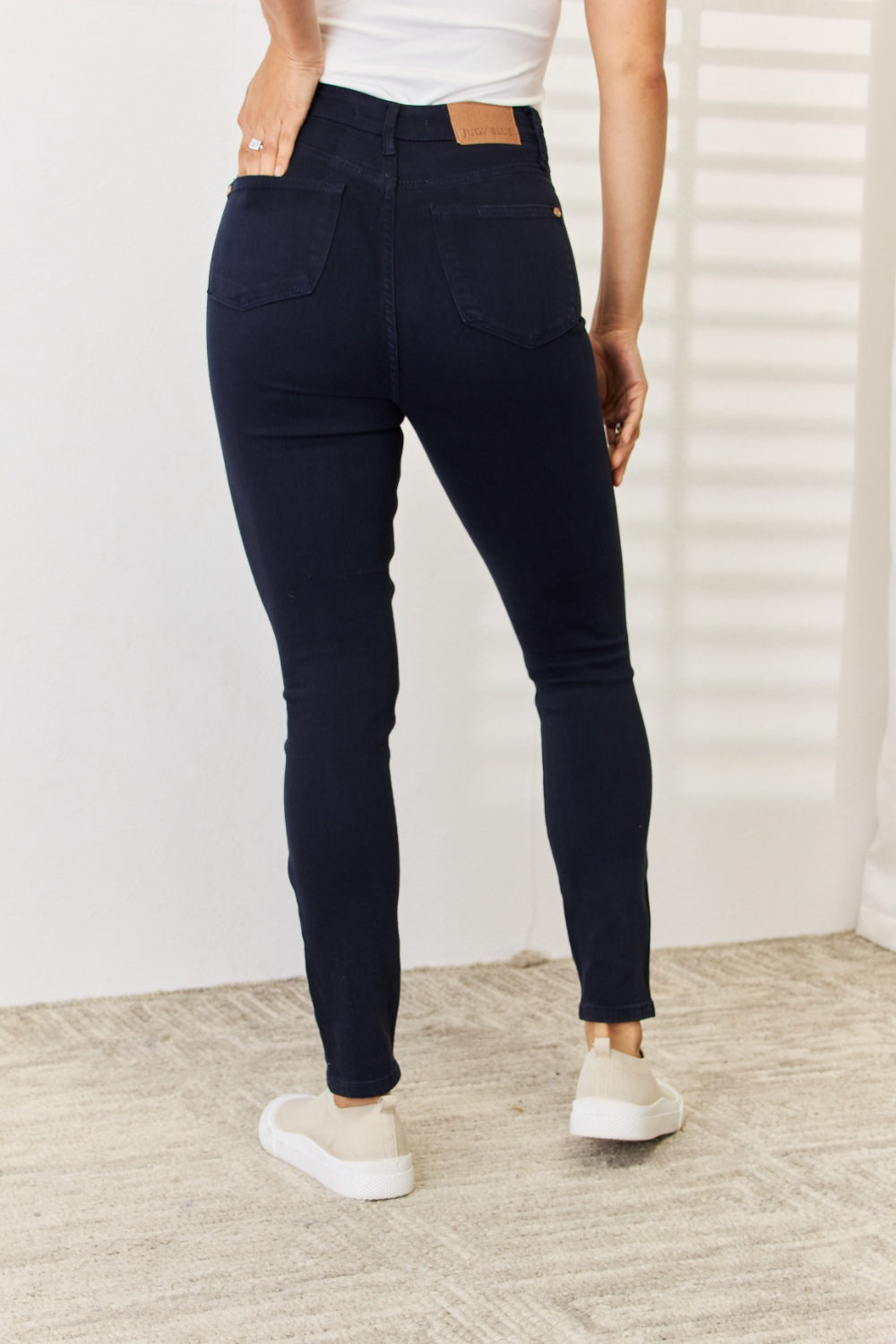 Judy Blue Full Size Garment Dyed Tummy Control Skinny Jeans - The Ruffled Bull Boutique