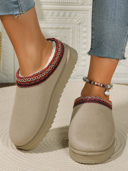 Round Toe Platform Slippers - The Ruffled Bull Boutique