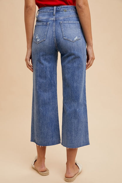 Annie Wear High Rise Wide Leg Jeans - The Ruffled Bull Boutique