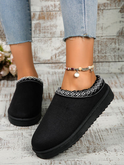 Round Toe Platform Slippers - The Ruffled Bull Boutique