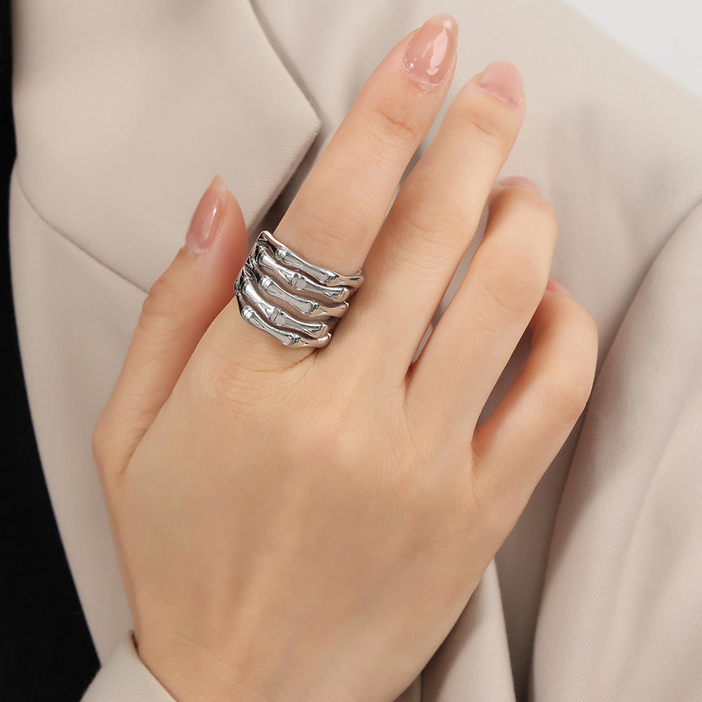 Titanium Steel Multi-Layered Ring - The Ruffled Bull Boutique