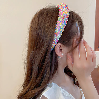 Acrylic Contrast Wide Headband - The Ruffled Bull Boutique