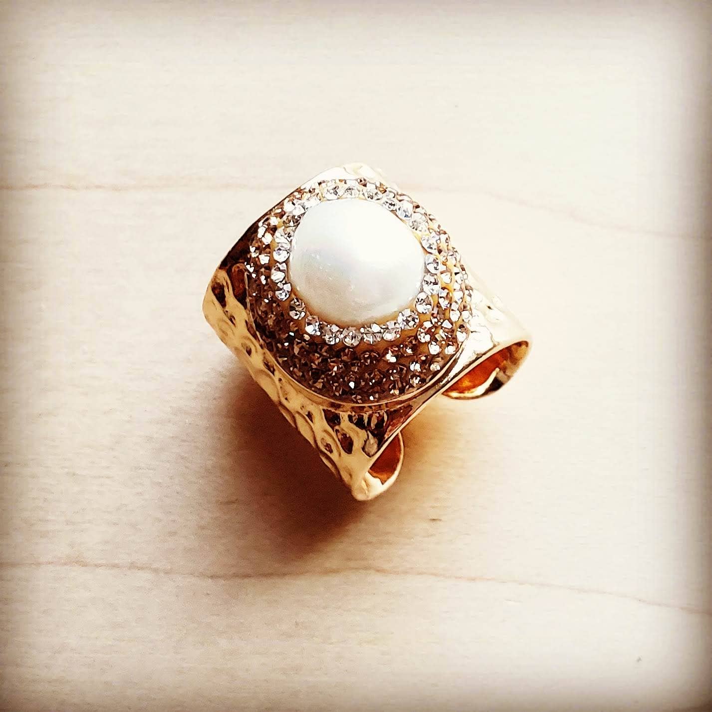 Freshwater Pearl Cuff Ring 012t