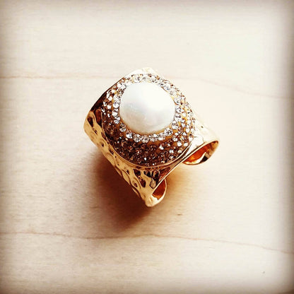 Freshwater Pearl Cuff Ring 012t