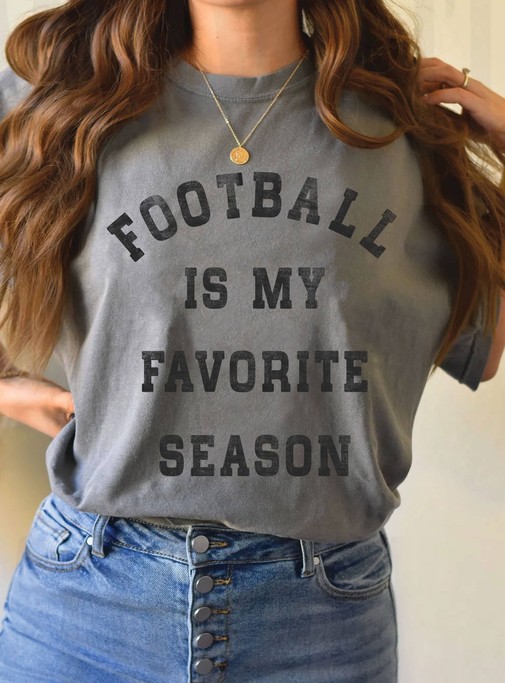 FOOTBALL IS MY FAVORITE SEASON GRAPHIC TSHIRTS - The Ruffled Bull Boutique