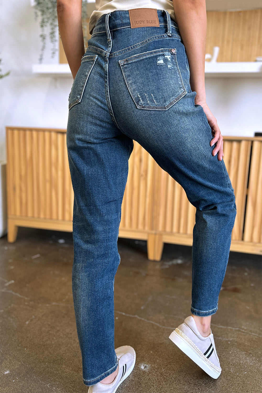 Judy Blue Full Size Tummy Control High Waist Slim Jeans - The Ruffled Bull Boutique