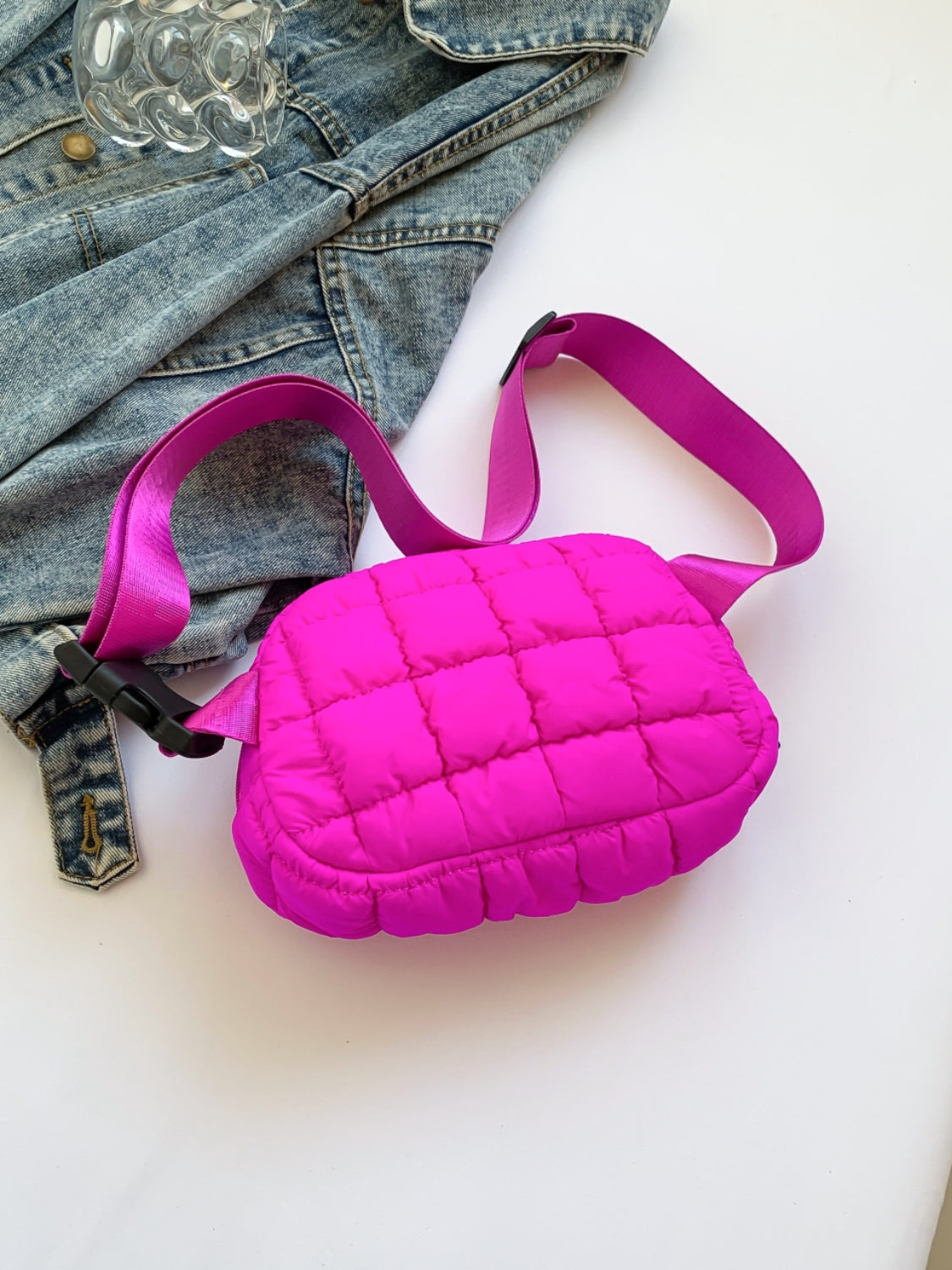 Bubble Texture Adjustable Strap Crossbody Bag - The Ruffled Bull Boutique