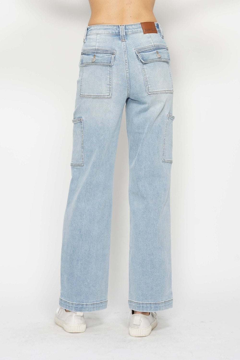 Judy Blue Full Size High Waist Straight Cargo Jeans - The Ruffled Bull Boutique