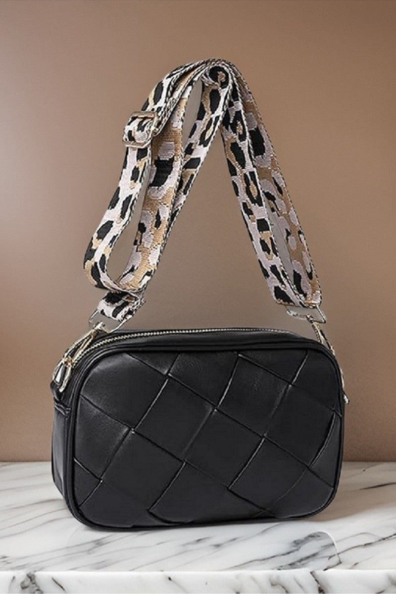 Zenana Cassette Woven Crossbody Bag - The Ruffled Bull Boutique