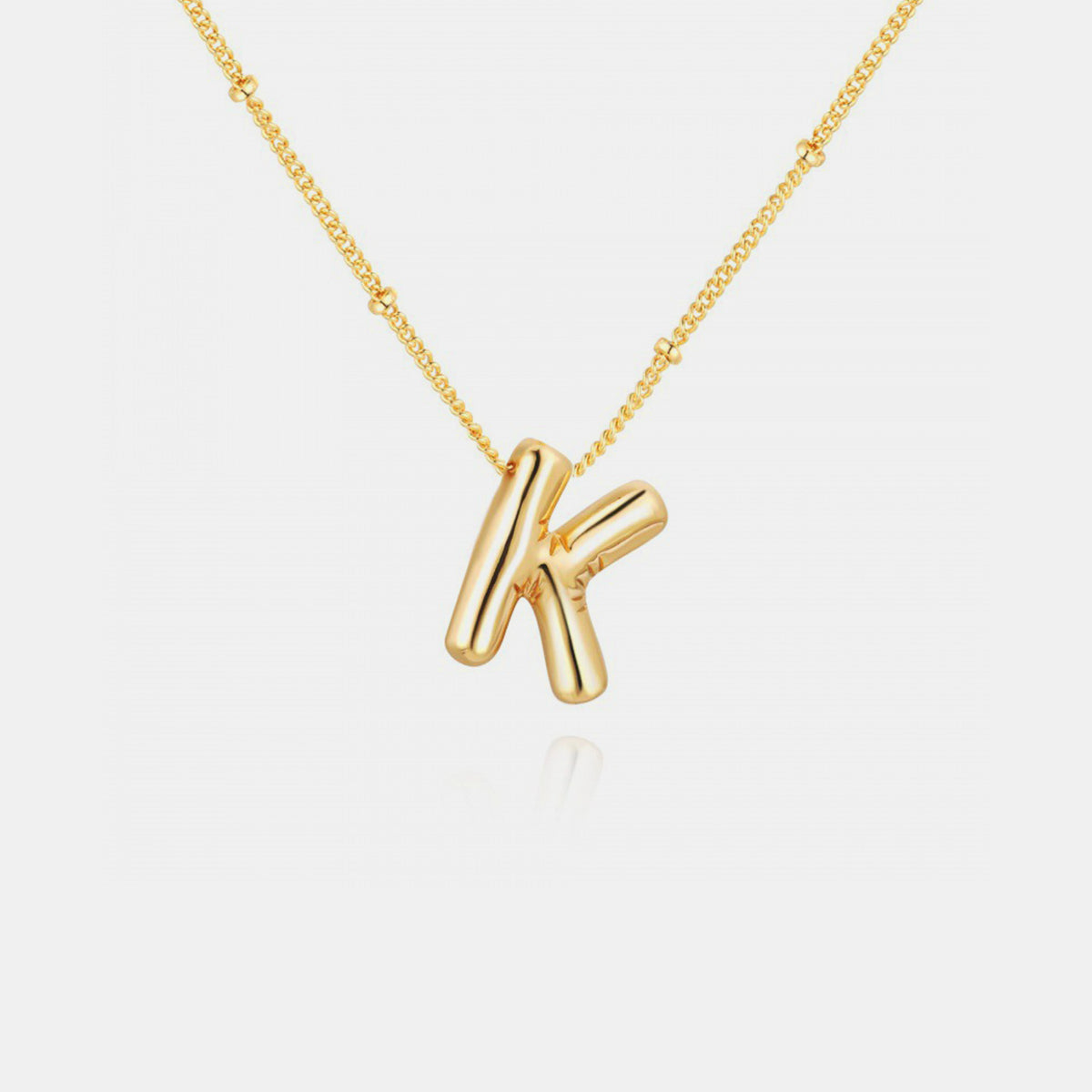 Gold-Plated Bubble Initial Necklace - The Ruffled Bull Boutique