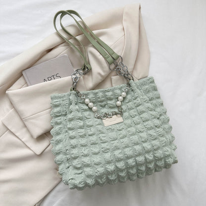 Bubble Textured Tote Bag - The Ruffled Bull Boutique