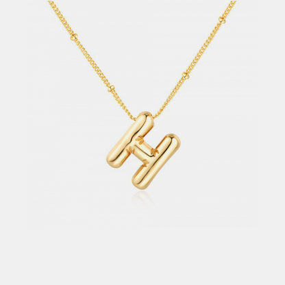 Gold-Plated Bubble Initial Necklace - The Ruffled Bull Boutique