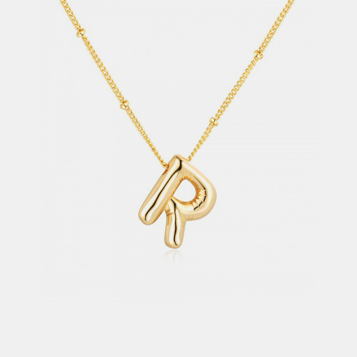 Gold-Plated Bubble Initial Necklace - The Ruffled Bull Boutique