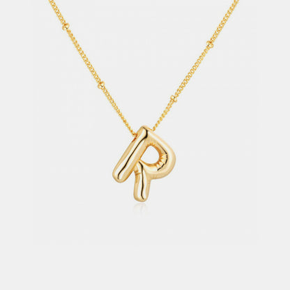 Gold-Plated Bubble Initial Necklace - The Ruffled Bull Boutique