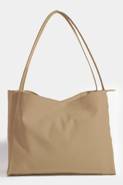 Fame Faux Leather Tote Bag - The Ruffled Bull Boutique