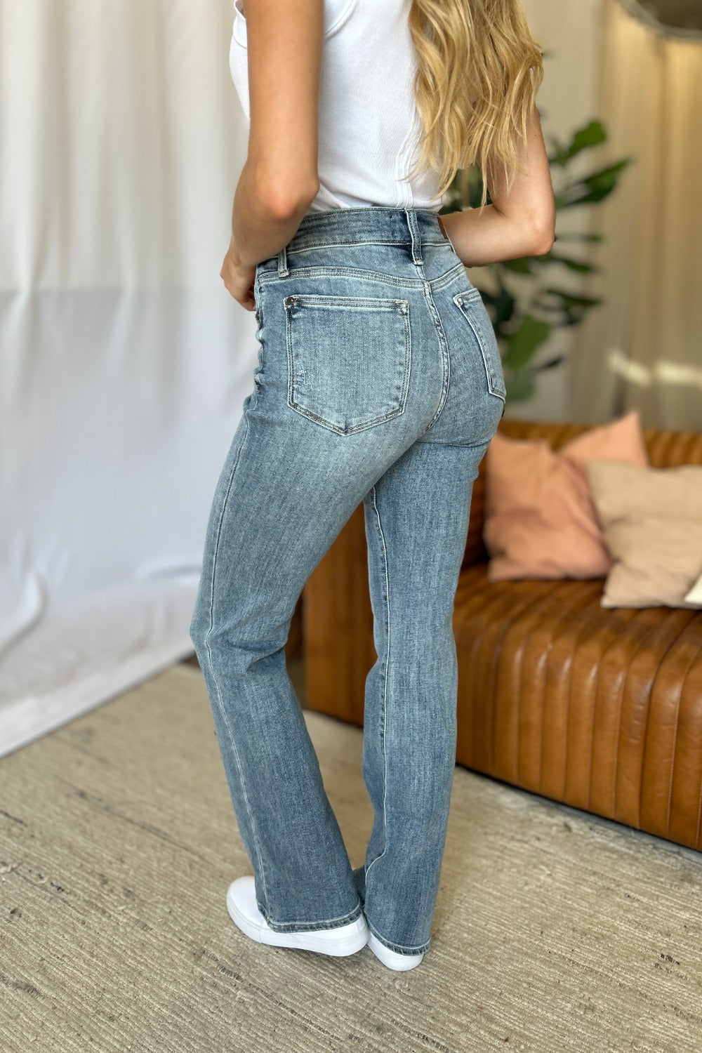 Judy Blue Full Size Medium Rise Bootcut Jeans - The Ruffled Bull Boutique