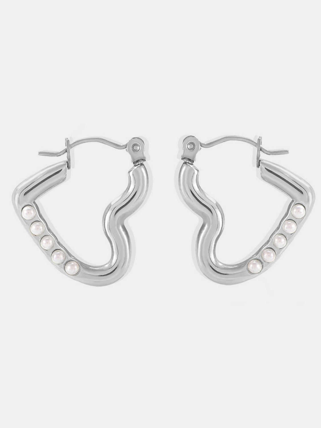 Stainless Steel Heart Earrings - The Ruffled Bull Boutique