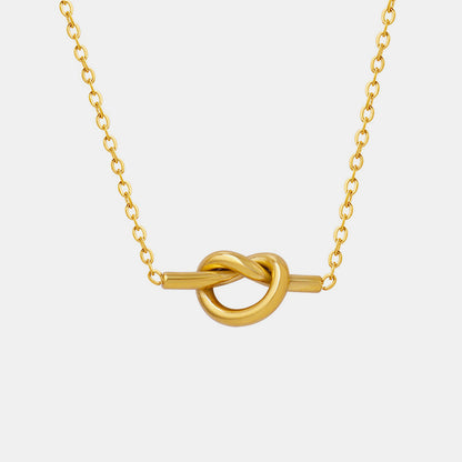 18K Gold-Plated Titanium Steel Knot Necklace - The Ruffled Bull Boutique