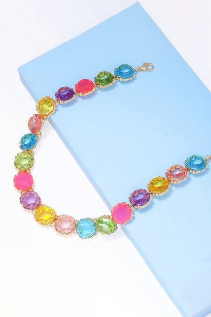 Zinc Alloy Resin Necklace