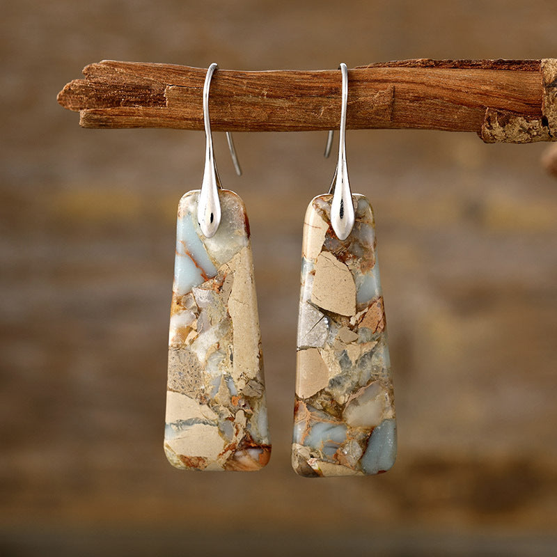 Copper Natural Stone Earrings - The Ruffled Bull Boutique