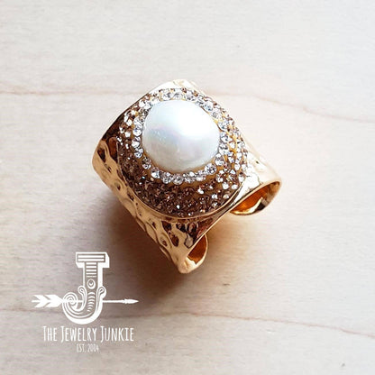 Freshwater Pearl Cuff Ring 012t