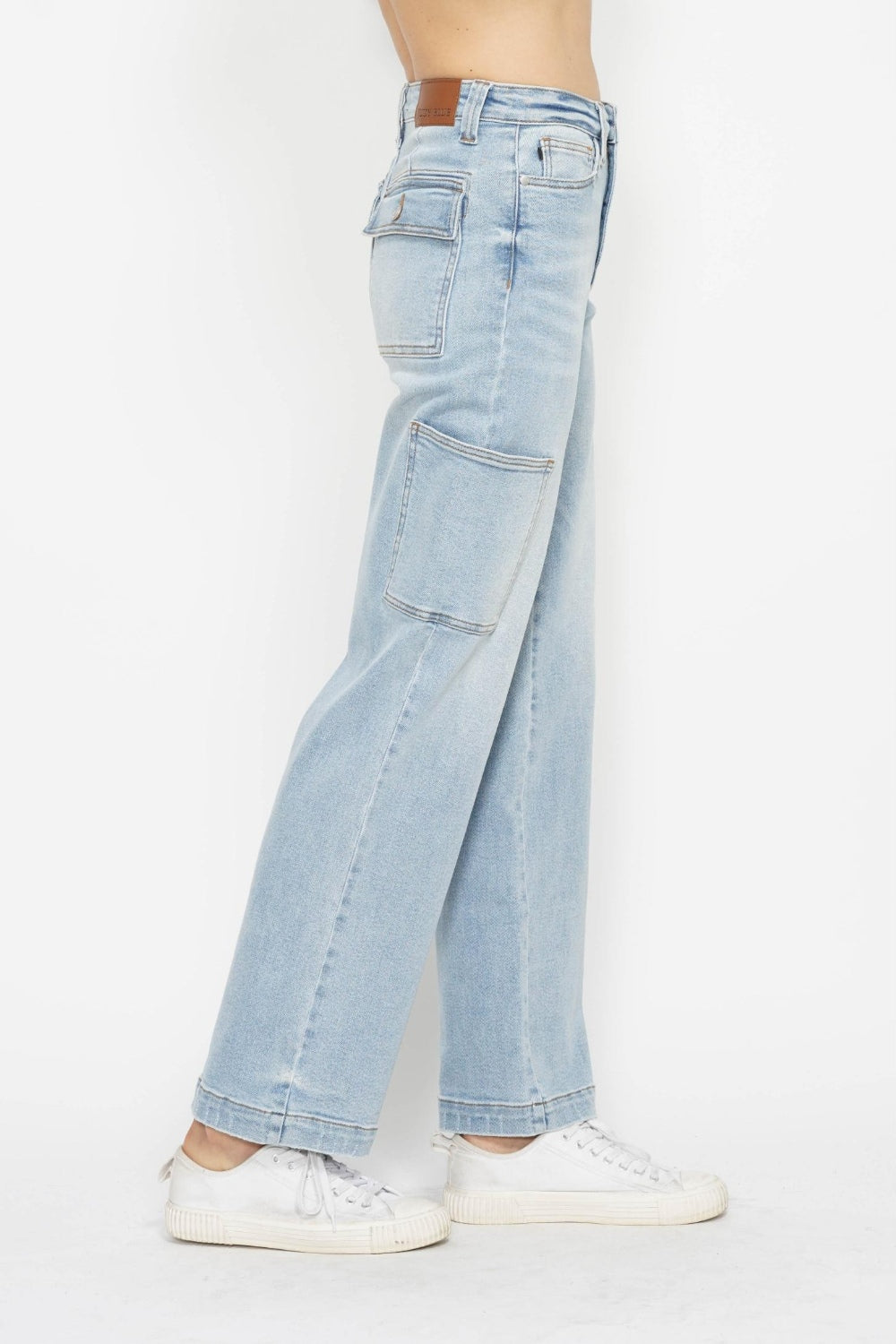 Judy Blue Full Size High Waist Straight Cargo Jeans - The Ruffled Bull Boutique