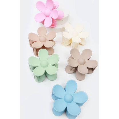 Matte Tone Daisy Hair Claw Sets - The Ruffled Bull Boutique