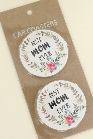 Mom car coasters - The Ruffled Bull Boutique