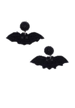 ghost, bat, pink ribbon, coffee, seed bead earrings - The Ruffled Bull Boutique