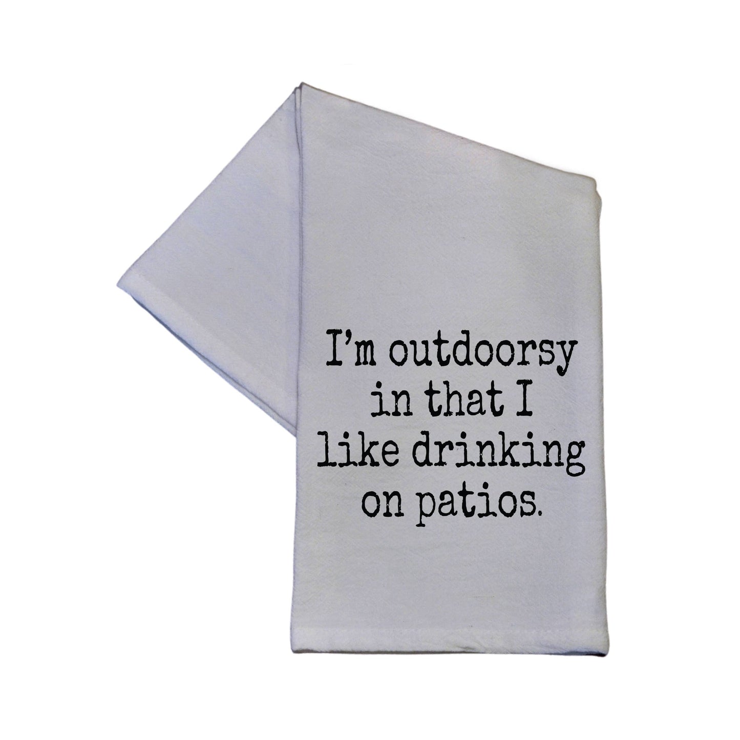 I'm Outdoorsy I Like Drinking On 16x24 Cotton Hand Towel - The Ruffled Bull Boutique