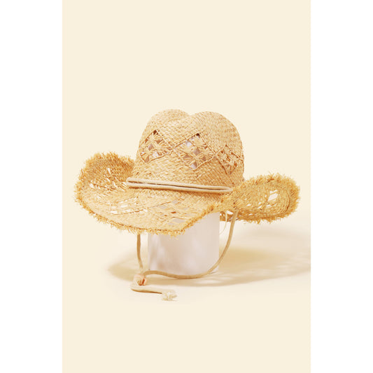 Straw Cowboy Hat - The Ruffled Bull Boutique