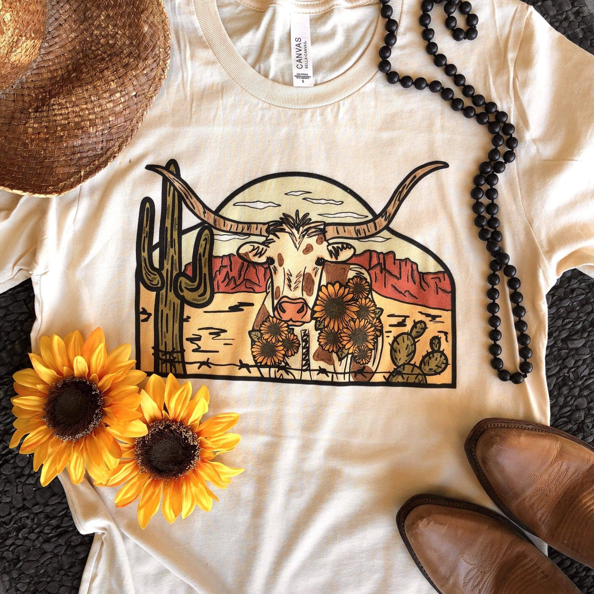 The Laredo Longhorn - Cream - The Ruffled Bull Boutique