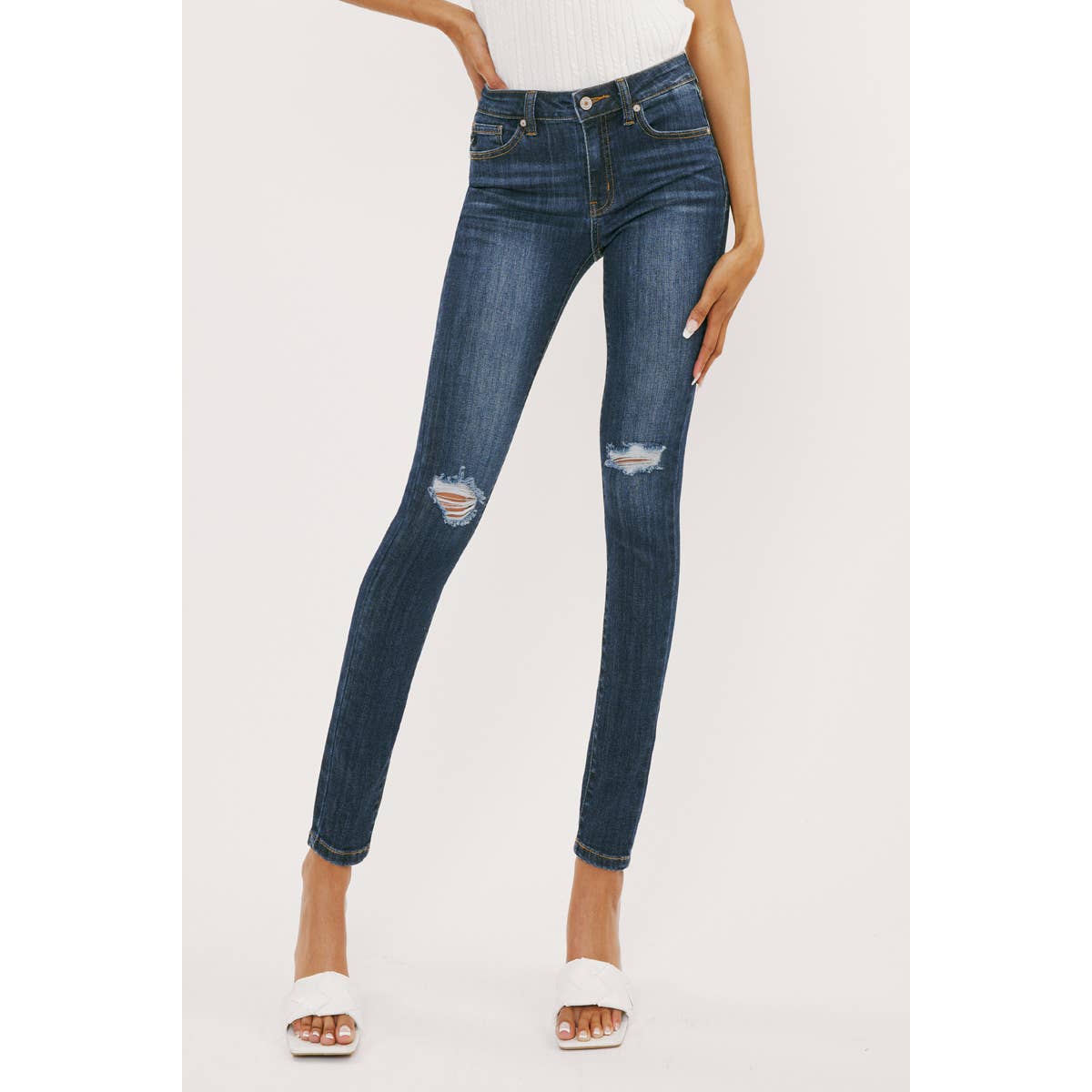 Kancan Mid-rise super skinny jeans - The Ruffled Bull Boutique