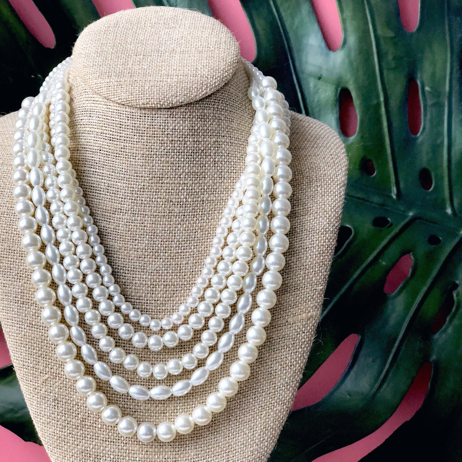 Multi-Layered Pearl Necklace - The Ruffled Bull Boutique