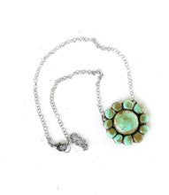 Same spirit large turquoise centripal on silver chain - The Ruffled Bull Boutique