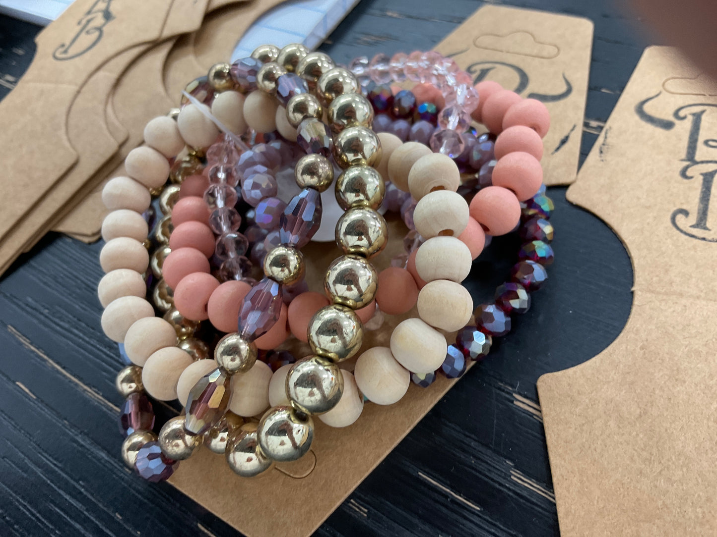 Stacked beaded bracelet - The Ruffled Bull Boutique