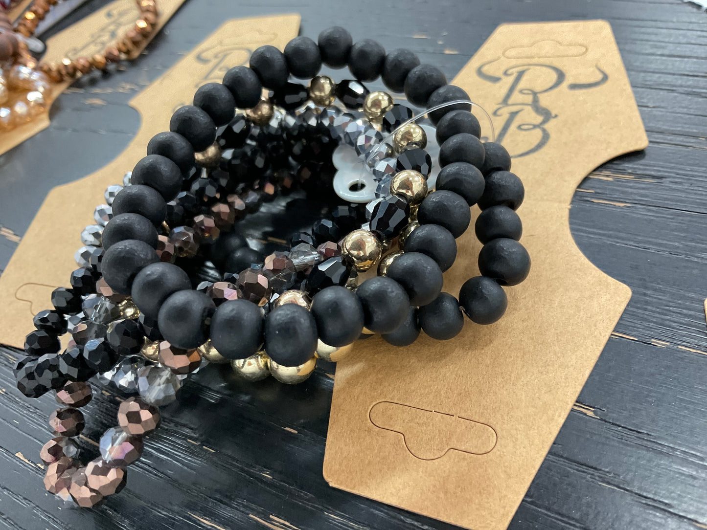 Stacked beaded bracelet - The Ruffled Bull Boutique